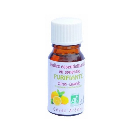 HSynergies d'huiles essentielles bio purifiante Citron Lavande 10 ml Ceven'arôme