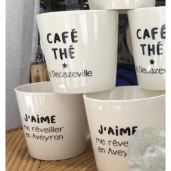 Mug déjeuner 550 ml "Café thé à Decazeville" Sophie Janière