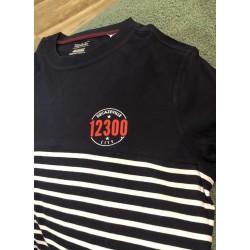 Tee-shirt marinière unisexe marine "12300 Decazeville city" Kapitales