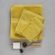 Serviette drap de bain 70 x 140 cm jaune sésame Sylvie Thiriez