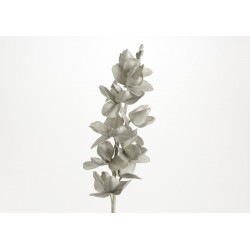 Fleur artificielle orchidée gris perle H 107 cm Amadeus