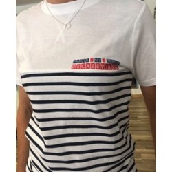 Tee-shirt marinière unisexe marine Kapitales