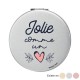 Miroir de poche "Jolie comme un coeur" Bubble Gum