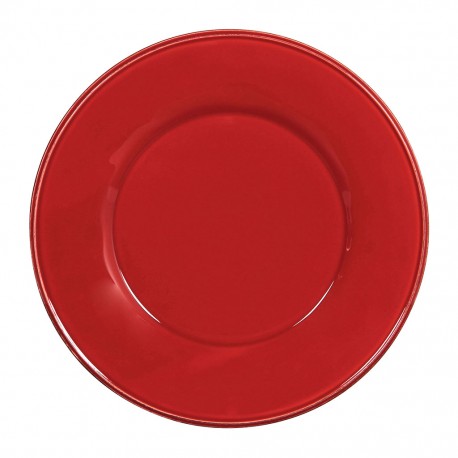 6 Assiettes plates Constance rouge D28.5 cm Côté Table