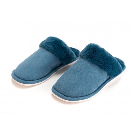 Chaussons mules polaire Luxe beu nuit 37/38 Amadeus