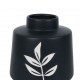 Vase Solor feuille noir et blanc H18 cm Sema