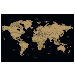 Carte du monde à gratter 40 x 60 cm Country Casa