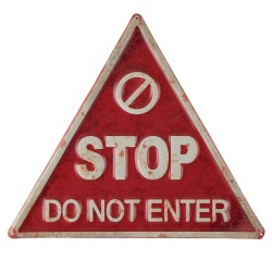 Plaque métal "Stop do not entrer" Country Casa