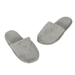 Chaussons mules polaire gris clair taille L Country Casa