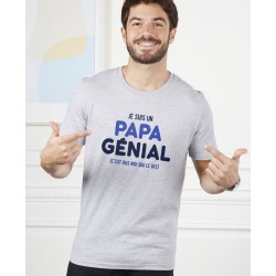 Tee-shirt homme "Je suis un papa génial" Monsieur Tshirt