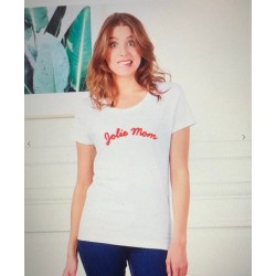 Tee-shirt femme "Jolie mom" brodé Madame Tshirt