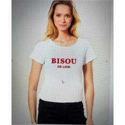 Tee-shirt femme "Bisou de loin" Madame Tshirt